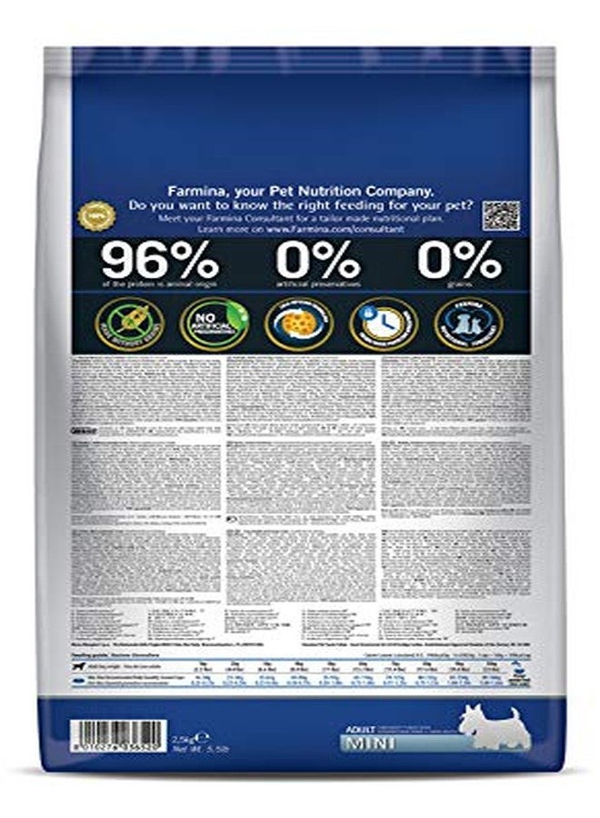 FARMINA N&D Ocean Dry Dog Pet Food, Grain-Free, Adult Mini Breed, 2.5-kg, Codfish Pumpkin and Orange - Image 2
